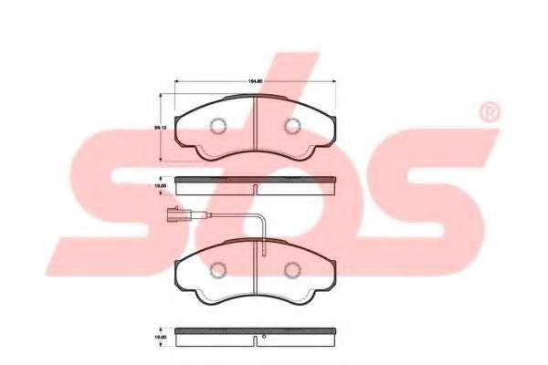 Комплект тормозных колодок, дисковый тормоз