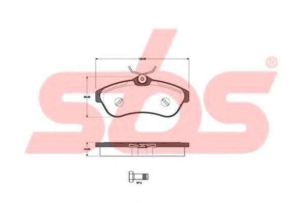 Комплект тормозных колодок, дисковый тормоз
