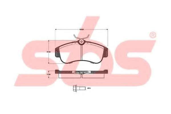 Комплект тормозных колодок, дисковый тормоз