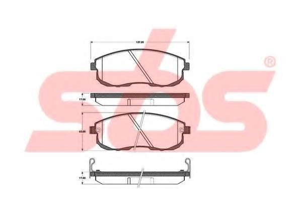Комплект тормозных колодок, дисковый тормоз