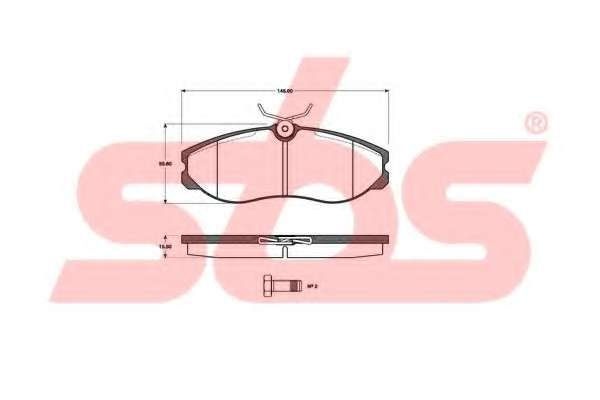Комплект тормозных колодок, дисковый тормоз