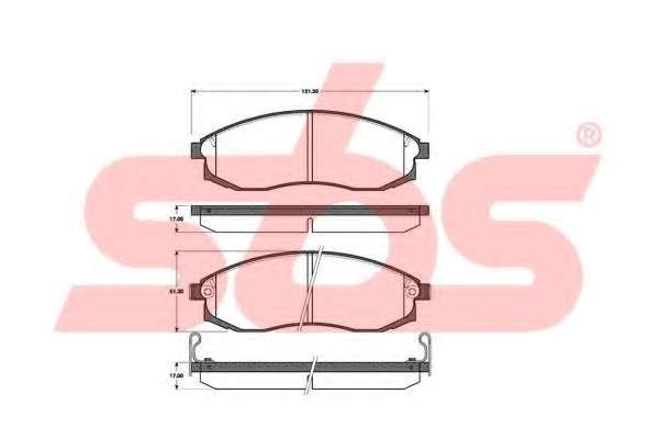 Комплект тормозных колодок, дисковый тормоз