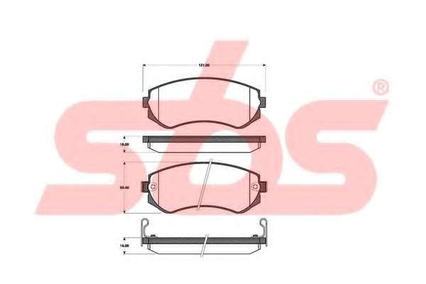 Комплект тормозных колодок, дисковый тормоз
