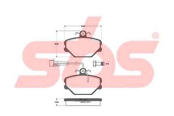 Комплект тормозных колодок, дисковый тормоз