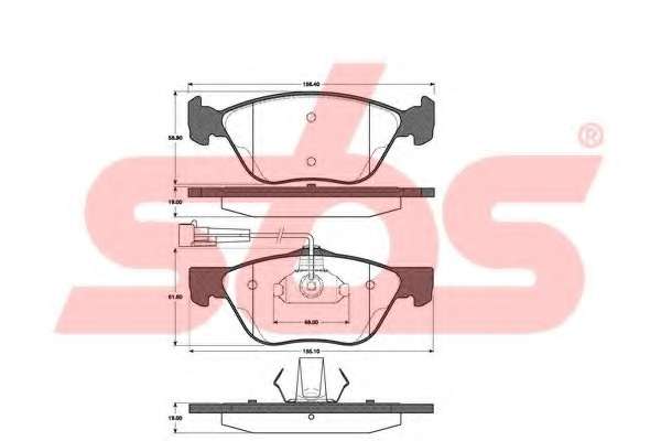 Комплект тормозных колодок, дисковый тормоз