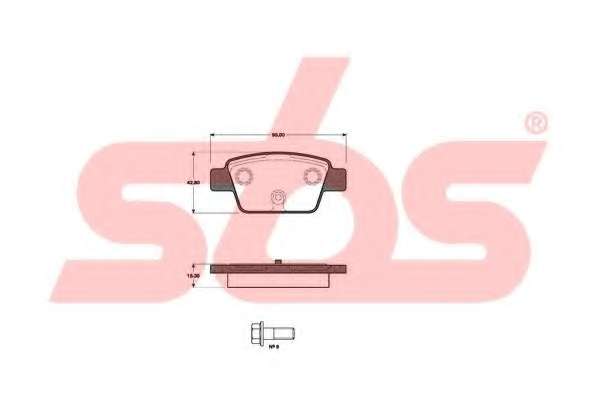 Комплект тормозных колодок, дисковый тормоз