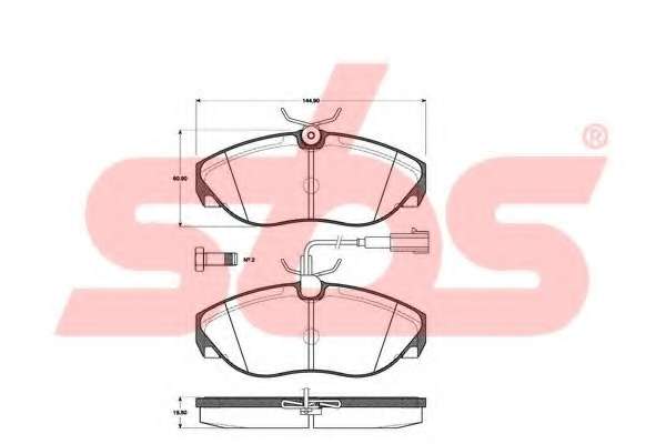 Комплект тормозных колодок, дисковый тормоз