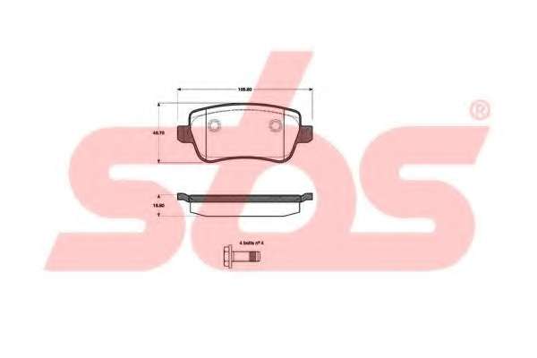 Комплект тормозных колодок, дисковый тормоз
