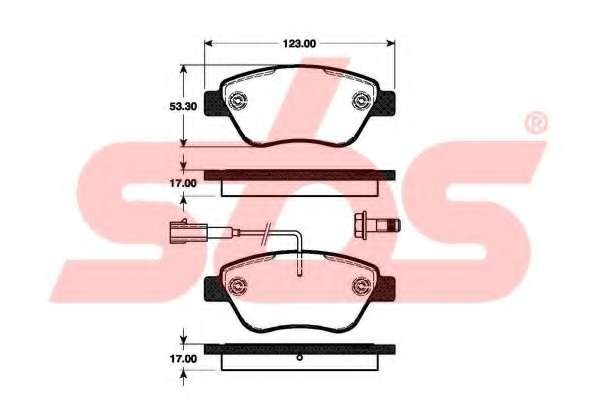 Комплект тормозных колодок, дисковый тормоз