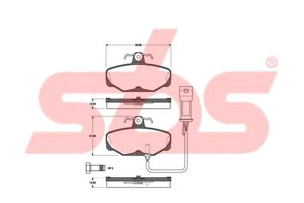 Комплект тормозных колодок, дисковый тормоз