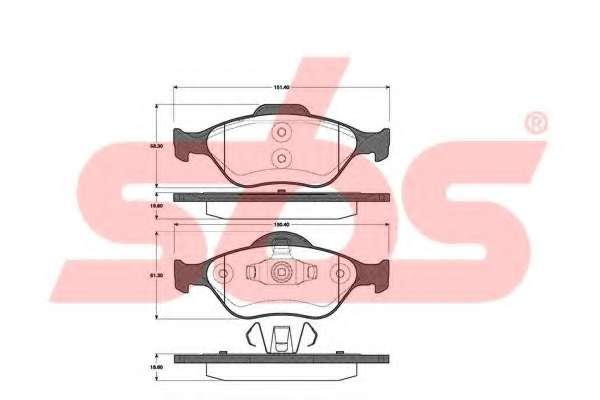 Комплект тормозных колодок, дисковый тормоз