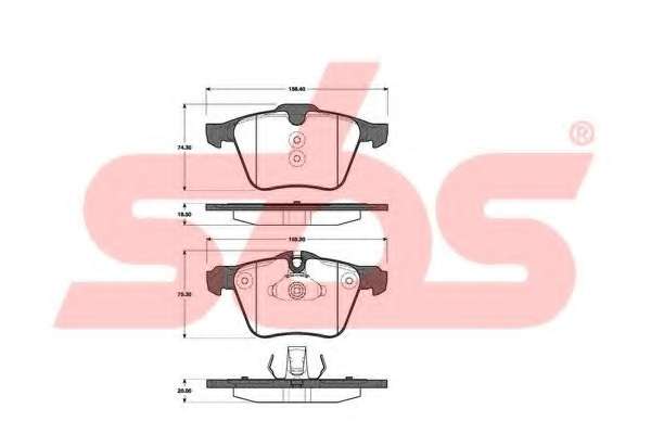 Комплект тормозных колодок, дисковый тормоз