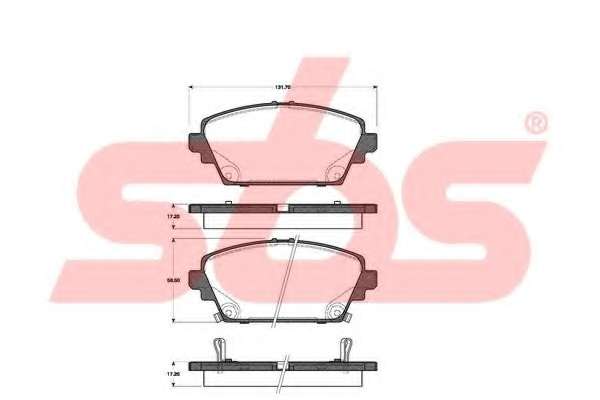 Комплект тормозных колодок, дисковый тормоз