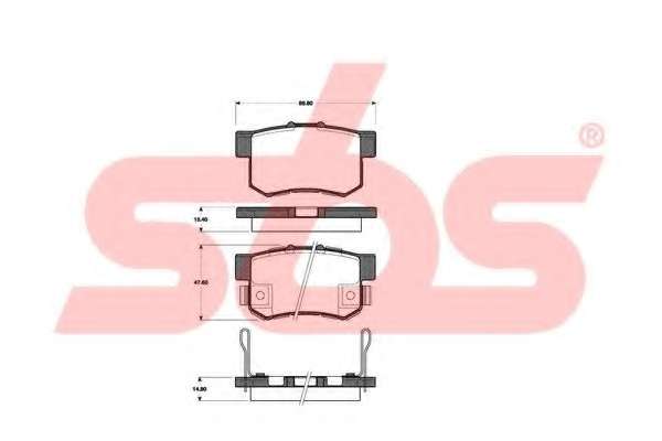 Комплект тормозных колодок, дисковый тормоз