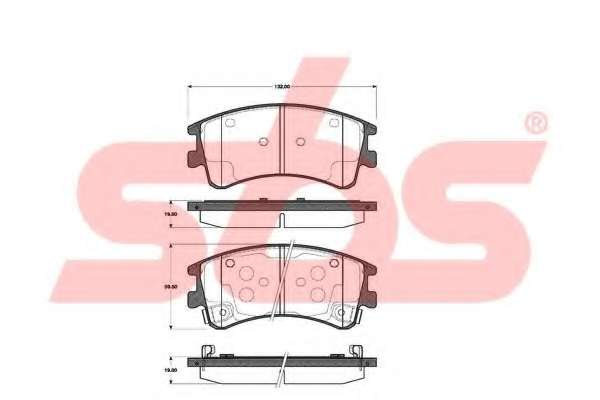 Комплект тормозных колодок, дисковый тормоз