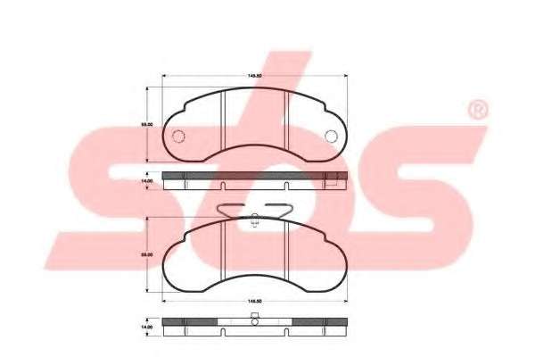 Комплект тормозных колодок, дисковый тормоз