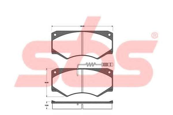 Комплект тормозных колодок, дисковый тормоз