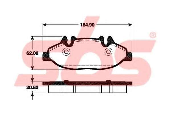 Комплект тормозных колодок, дисковый тормоз