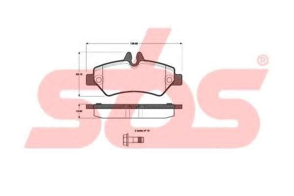 Комплект тормозных колодок, дисковый тормоз
