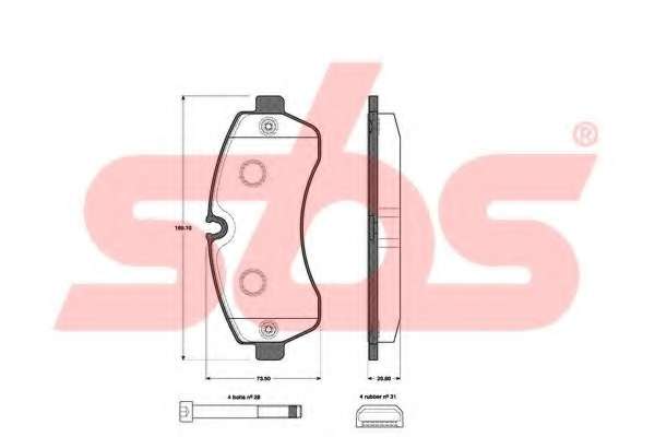Комплект тормозных колодок, дисковый тормоз