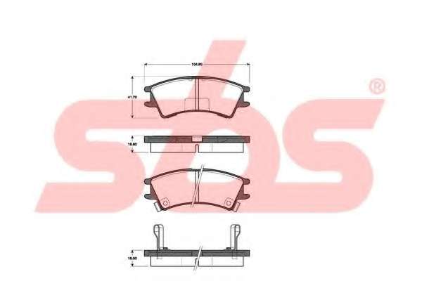 Комплект тормозных колодок, дисковый тормоз