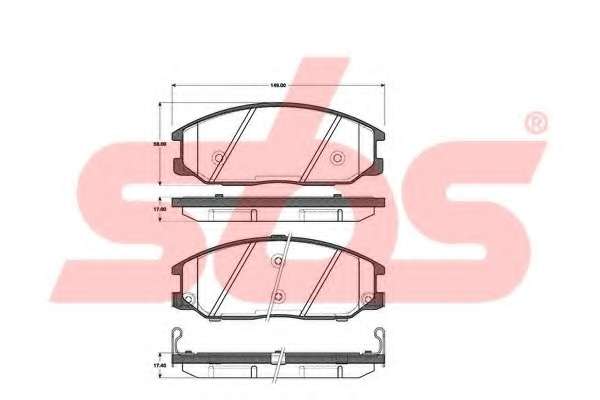 Комплект тормозных колодок, дисковый тормоз