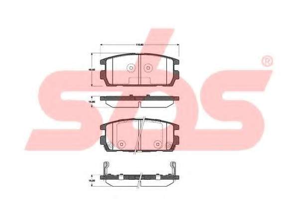 Комплект тормозных колодок, дисковый тормоз