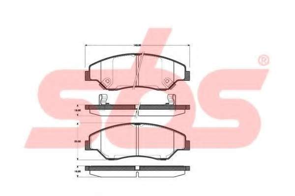 Комплект тормозных колодок, дисковый тормоз