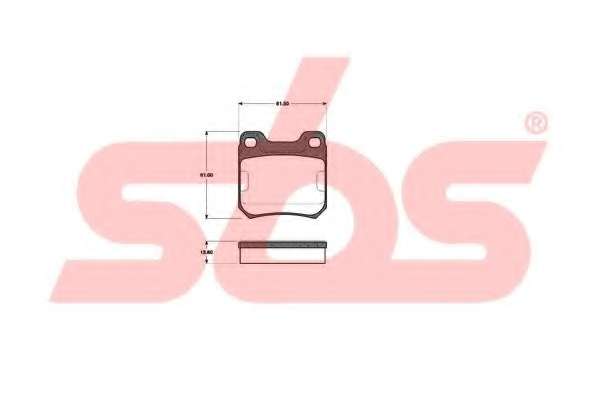 Комплект тормозных колодок, дисковый тормоз