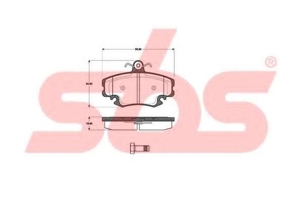 Комплект тормозных колодок, дисковый тормоз