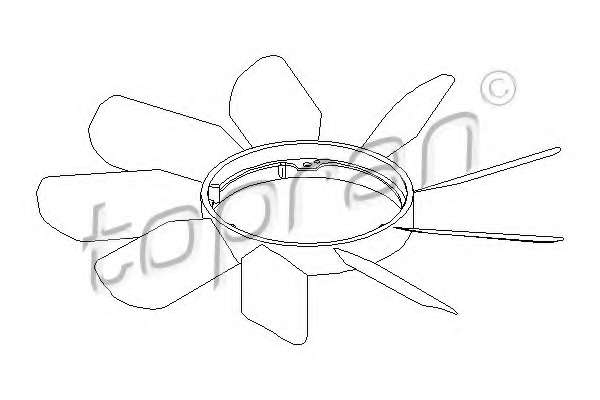 Крыльчатка вентилятора, охлаждение двигателя
