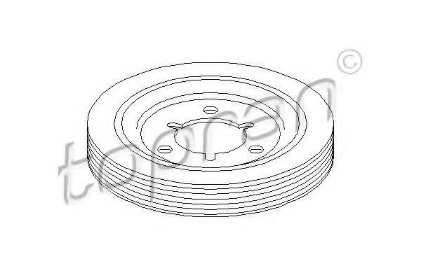 Ременный шкив, коленчатый вал