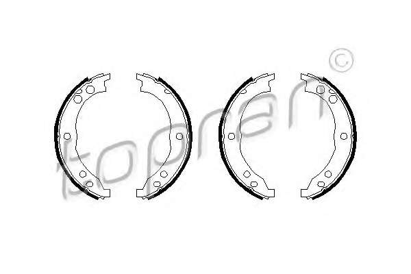 Комплект тормозных колодок, стояночная тормозная система