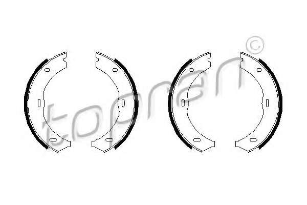 Комплект тормозных колодок, стояночная тормозная система
