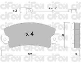 Комплект тормозных колодок, дисковый тормоз