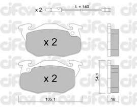 Комплект тормозных колодок, дисковый тормоз