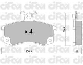 Комплект тормозных колодок, дисковый тормоз