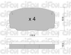 Комплект тормозных колодок, дисковый тормоз