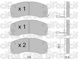 Комплект тормозных колодок, дисковый тормоз