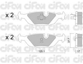 Комплект тормозных колодок, дисковый тормоз
