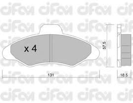 Комплект тормозных колодок, дисковый тормоз