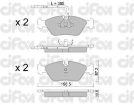 Комплект тормозных колодок, дисковый тормоз