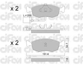 Комплект тормозных колодок, дисковый тормоз