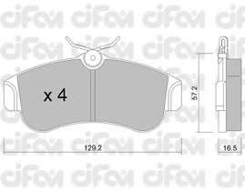 Комплект тормозных колодок, дисковый тормоз