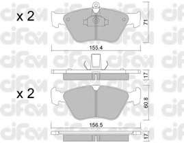 Комплект тормозных колодок, дисковый тормоз