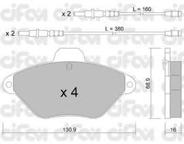 Комплект тормозных колодок, дисковый тормоз