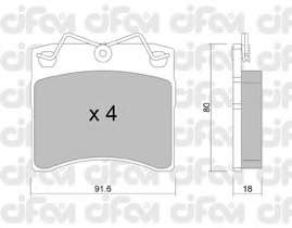 Комплект тормозных колодок, дисковый тормоз