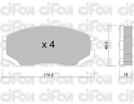Комплект тормозных колодок, дисковый тормоз
