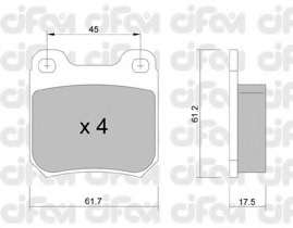Комплект тормозных колодок, дисковый тормоз