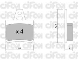 Комплект тормозных колодок, дисковый тормоз